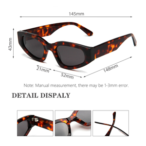 Unisex Retro Cat Eye Full Rim Acetate Polarized Sunglasses UV400 Protection Wholesale Customizable Logo Gray Vintage <strong>TAC</strong> - Product Image 3