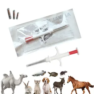 8mm BIO glass FDX-B RFID microchip animal syringe with needle for dog cat cattle animal microchip pet identification anti lost