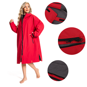 Bata de Cambio de Alta Calidad, Forrada de Felpa, Impermeable, Cortavientos, para Nadar en la <span class=keywords><strong>Playa</strong></span>, Mantiene el Calor - Product Image 1