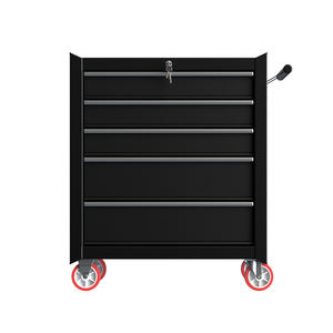 Chariot de coffre à outils à roulettes avec 5 tiroirs avec roues Boîte à outils multifonctionnelle pour armoire de rangement d'outils de mécanicien - Product Image 2