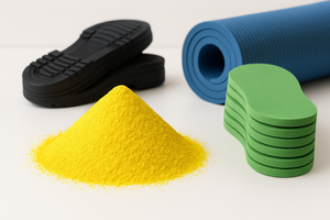 Agente de Expansão para Entressola EVA Kumyang Cellcom AC 5000 para PVC, PP, PE, Borracha – Agente de Espuma Estável, Pureza Padrão Global, Laranja-Amarelo - Product Image 2