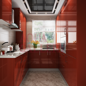 Meubles de <span class=keywords><strong>cuisine</strong></span> modulaires à haute dureté, finition UV, finition brillante, <span class=keywords><strong>sans</strong></span> poignée, jeux vidéo - Product Image 5