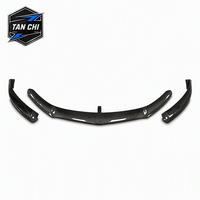 3 pièces de séparateurs de pare-chocs avant en fibre de carbone style PSM pour Mercedes Benz Classe C W205 C63 AMG 2005-2019 à fixer par visage à visser
