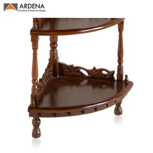 Estante de esquina de madera maciza de estilo clásico para sala de estar, decoración del hogar, precio especial, muebles de gabinete de Indonesia - Product Image 5