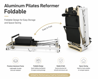 Machine de Pilates Reformer portable en aluminium, pliable, équipement de studio de Pilates commercial, fabricant