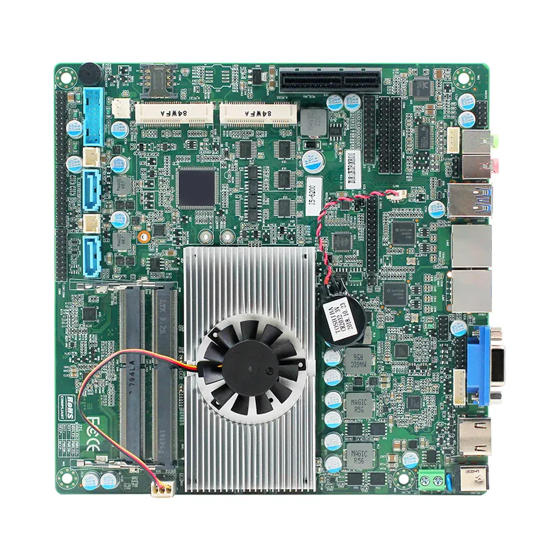Zunsia Intel 7th Kaby Lake-U Industrial Computer PC Router Mainboard Core i3 i5 i7 2LAN Thin Mini ITX Motherboard DDR4 12-24vdc