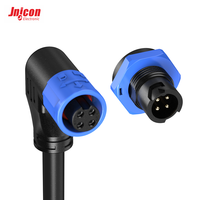 M12 4 broches 90° °   Ensemble de connecteurs mâles et femelles surmoulés 7A 300V IP67 pour équipement d'automatisation