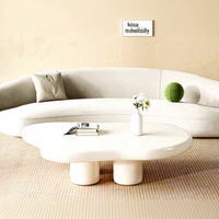 Table basse de style nordique moderne minimaliste Cloud Creamy - Meubles de salon durables et écologiques