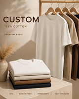 T-shirt en coton unisexe de qualité supérieure, 280 g/m², poids lourd, été, grande taille, confortable, doux, respirant, logo brodé