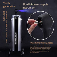Appareil professionnel de soin capillaire à vapeur nano bleue avec buse détachable pour réparation et entretien en salon