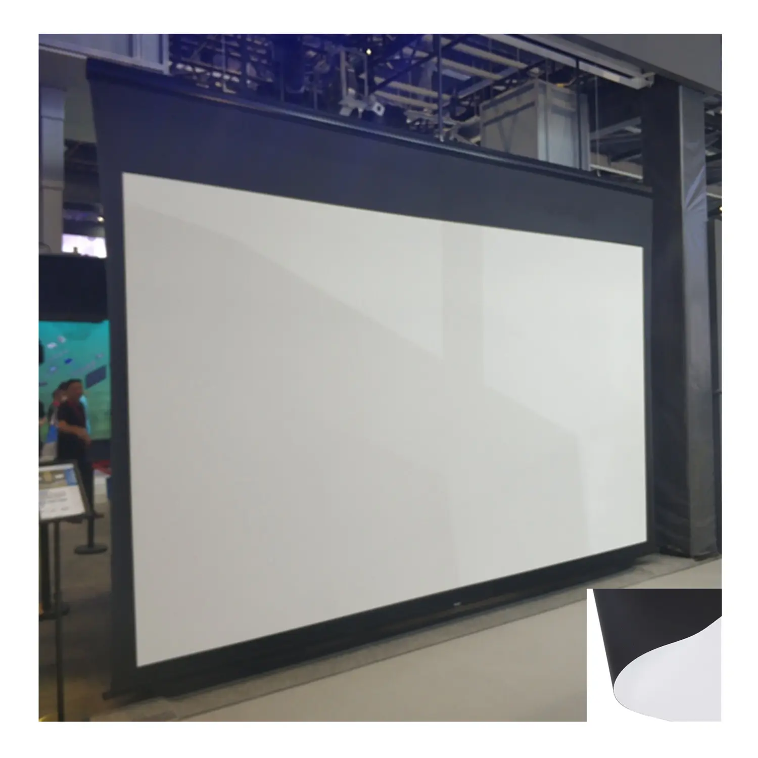 UNEED 0.38MM süper düz PVC mat beyaz kumaş projeksiyon sahnesi projektör ekranları için