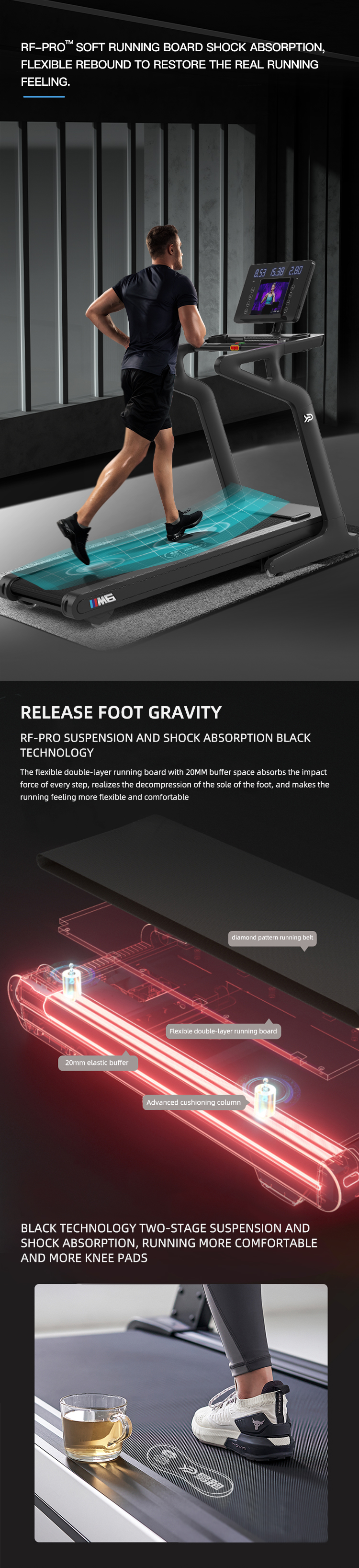 YPOO factory wholesale price new model M6 home use electric treadmill gym fitness equipment