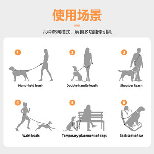 Crossbody Dog Leash Explosion Proof Hands Free Waist Leash For Pet Walking Outdoor Use - Product Image 4