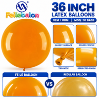 Ballons en latex dorés de 36 pouces en gros, certifiés CE/EN71/BSCI/CPC, pour décorations et fournitures de fêtes d'Halloween et du Nouvel An