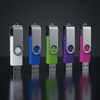 Memorias USB Giratorias al por Mayor para Ferias Comerciales, 4GB 8GB 16GB 32GB 64GB 128GB, con Logotipo Personalizado, Pendrive Giratorio para Eventos