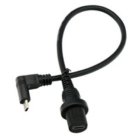Cable de Extensión USB C Macho a Hembra de 0.3m, Impermeable, para Paneles de Automóviles y Embarcaciones, 20Gbps, 4K60HZ, PD100W