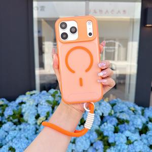 Funda Protectora Esmerilada Antigolpes con Carga Inalámbrica y <span class=keywords><strong>Correa</strong></span> de Nylon para iPhone 17 Pro 16 Pro Max - Product Image 3