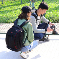 Étui pour appareil photo de grande capacité sac à dos de photographie avec compartiment pour ordinateur portable de 15 pouces housse de pluie pour hommes femmes photographe
