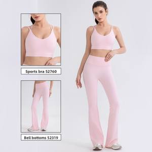 Pantalon de yoga évasé Zero-Feel 30 PLUS en fil original <span class=keywords><strong>LULU</strong></span> Double 66, respirant, lavé à l'eau, taille haute, pour Pilates - Product Image 4