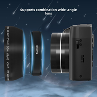 Cámara sin Espejo 5K UHD de 75MP con Doble Lente Frontal y Trasera, Pantalla Táctil IPS de 3.0 Pulgadas, Control por Aplicación WiFi, Modo Belleza, para Vlogging