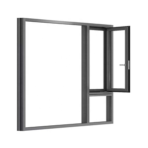 Fenêtre à battant en aluminium à double vitrage avec option de vitrage secondaire insonorisant Rw≥45dB pour appartement urbain et hôtel - Product Image 1