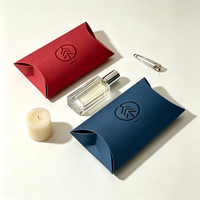 Boîte cadeau en carton recyclé écologique de qualité supérieure en forme d'oreiller pour bonbons, foulards, chaussettes, emballage de produits de soins personnels