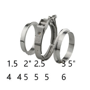 Clampsources Braçadeira de Escape em Aço Inoxidável de 4 Polegadas Tipo V - Alta Qualidade - Product Image 2