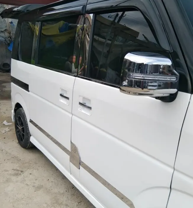 Penutup Cermin Samping Krom dengan Lampu untuk Suzuki Every Wagon DA64W DA64