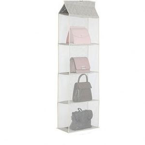4 Pockets Hanging Organizer Handbag Non-woven Clothes Storage Bag Wardrobe Space Saving Closet Organizer - Product Image 5