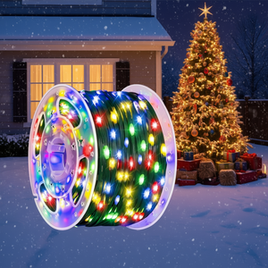 Luces de Navidad de 394 Pies, Luces de Hadas LED Multicolores para Exteriores, Impermeables, con 8 Modos de Control por Botón - Product Image 2