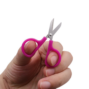 Portable Scissors Small Household Stainless Steel Purple Straight Head For Home Use Cross Stitch Thread Cutting - Product Image 2