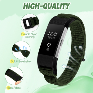 <span class=keywords><strong>Bracelet</strong></span> de <span class=keywords><strong>montre</strong></span> intelligente en nylon souple réglable avec velcro pour Fitbit <span class=keywords><strong>Charge</strong></span> <span class=keywords><strong>2</strong></span>, <span class=keywords><strong>bracelet</strong></span> de remplacement pour hommes et femmes - Product Image 2