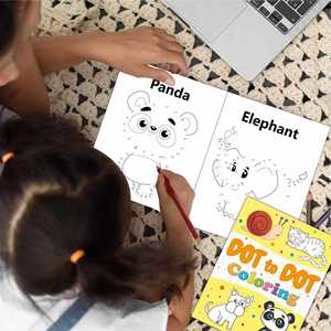 Increíble Libro de Colorear con Temática de Animales de Dibujos Animados, Conecta los Puntos, para Niños de 4 a 8 Años - Product Image 4