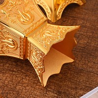 Nouveau Arrivé 2023 Élégant Bakhoor Grande Plaque Métallique Or Arabe Parfum Encensoir Charbon De Bois Brûleur D'encens Titulaire Musulman Grande Taille