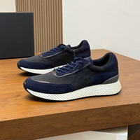 Chaussures de course rétro en cuir véritable de style italien pour hommes, lacets, semelle épaisse, baskets décontractées pour la marche