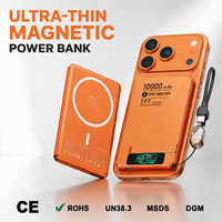 Batería Externa Magnética Ultrafina OEM B2B de 10000mAh con Carga Rápida PD20W, Portátil de Aleación de Aluminio con Soporte y Pantalla LED