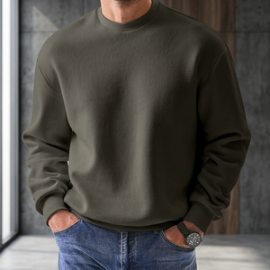Rahraj High Quality EU/US 100% Cotton <b>Turtleneck</b> Loose Fit 300g Knitted Long Autumn Custom Design Streetwear Pullover - Product Image 3
