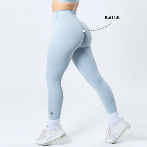 OEM Biểu Tượng Tùy Chỉnh Xà Cạp De Yoga Phòng Tập Thể Dục Tập Thể Dục Cao Eo Mông Nâng Màu Rắn Yoga Mặc Quần - Product Image 5