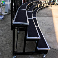 Plateforme chorale en aluminium durable de 18 mm d'épaisseur, installation facile, podium modulaire pliable, estrade pour chœur