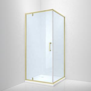 Mampara de Ducha con Panel de Retorno, Pivote Cuadrado de Aluminio, Garantía de 3 Años, Directo de Fábrica - Product Image 3