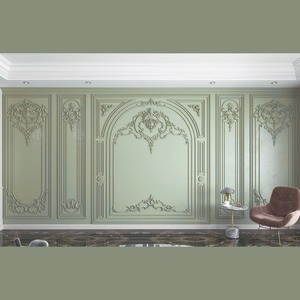 Moldura de Poliuretano Resistente a las Manchas OR-7453, Elegante Adorno Floral Decorativo para Exteriores y Villas - Product Image 4