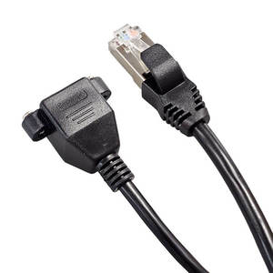 Customize <b>RJ45</b> Male to Panel Mount <b>RJ45</b> Female Extension 8P8C Network Panel Mount <b>Rj45</b> Lan <b>Cable</b> with Screw - Product Image 3
