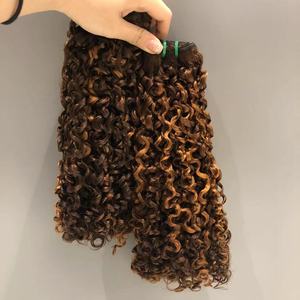 批发巴西精灵卷发处女发束，超双拉纬纱100% 处女精灵剪裁，带蕾丝正面闭合 - Product Image 2