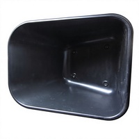 Bac de remplacement en plastique robuste pour brouette agricole, grande capacité d'eau 160L, capacité de charge 200KG (6CBF), modèle WB6418, pour sable