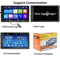 Reproductor MP5 7018B con Pantalla Táctil de 7 Pulgadas, 2 DIN, HD, BT, FM, Autoradio, Compatible con Cámara de Visión Trasera, Audio para Auto, Radio Estéreo Universal