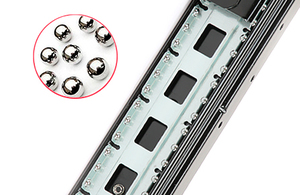 GUANZHIYU 1 paire de Rails métalliques cachés sous roulement à billes, Rails de guidage de piste, patins de glissement - Product Image 4