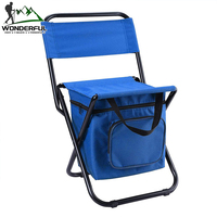 Chaise de pêche portable d'extérieur pour excursions en autonomie, moderne, multifonctionnelle, avec dossier pliable et isolation thermique en métal pour la glace