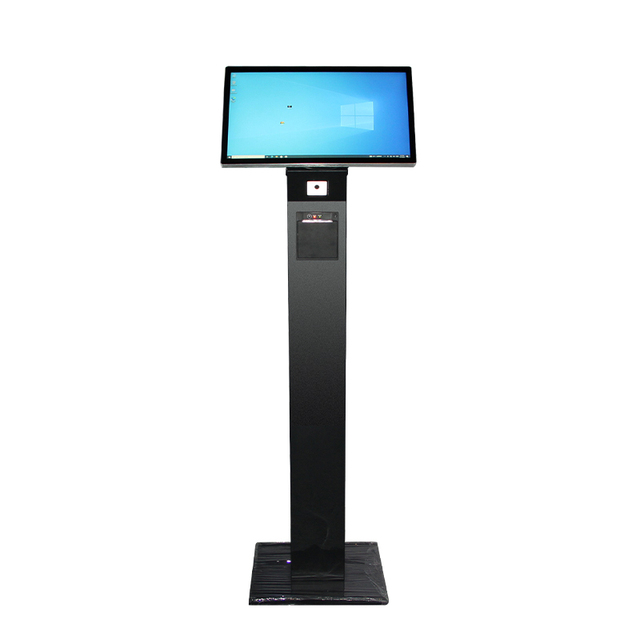 15.6" 21.5" 24" Floor Standing Thermal Printer QR Code Scanner LCD Touch Screen Self Ordering Payment Machine