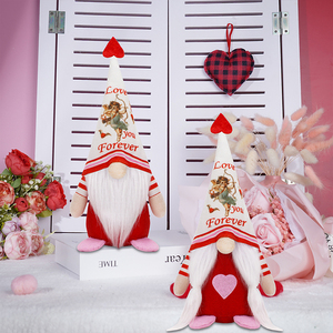 Mr & Mrs chapeau magnétique fait main gnomes suédois tomte poupées saint valentin gnome peluche elfe pour décorations maison - Product Image 1
