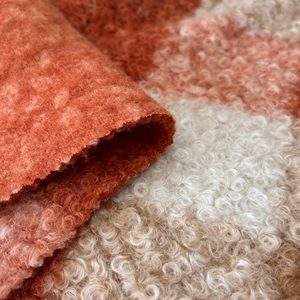 Tissu en polyester 100% extensible, imprimé à carreaux, tricoté, doux et moelleux, imitation fourrure de teddy <span class=keywords><strong>bouclée</strong></span>, pour couvertures - Product Image 4